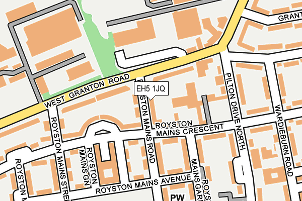 EH5 1JQ map - OS OpenMap – Local (Ordnance Survey) EH5 1JQ map - OS OpenMap – Local (Ordnance Survey)