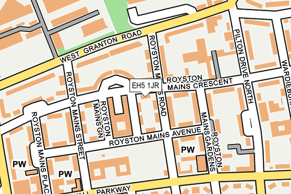 EH5 1JR map - OS OpenMap – Local (Ordnance Survey) EH5 1JR map - OS OpenMap – Local (Ordnance Survey)
