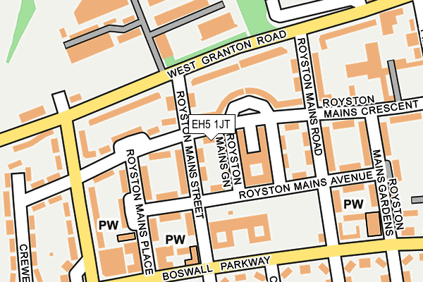 EH5 1JT map - OS OpenMap – Local (Ordnance Survey) EH5 1JT map - OS OpenMap – Local (Ordnance Survey)
