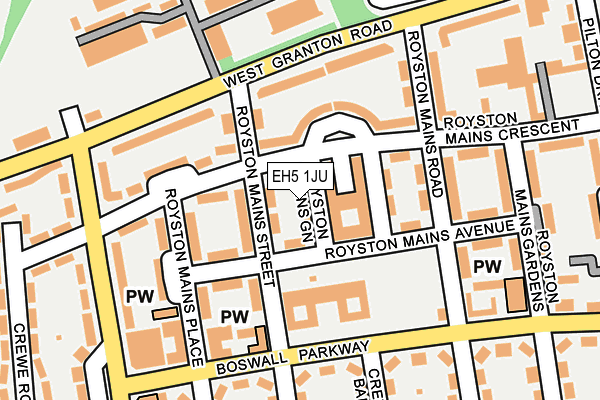 EH5 1JU map - OS OpenMap – Local (Ordnance Survey) EH5 1JU map - OS OpenMap – Local (Ordnance Survey)