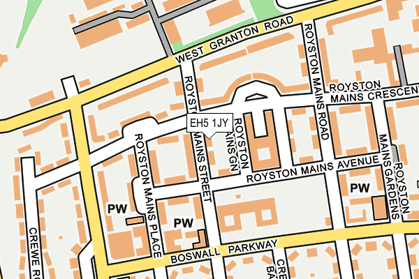 EH5 1JY map - OS OpenMap – Local (Ordnance Survey) EH5 1JY map - OS OpenMap – Local (Ordnance Survey)