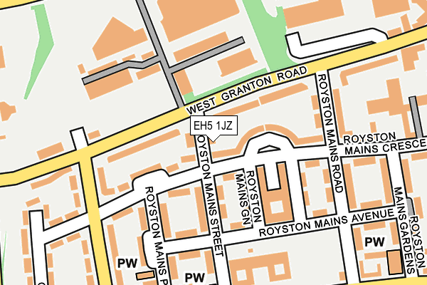 EH5 1JZ map - OS OpenMap – Local (Ordnance Survey) EH5 1JZ map - OS OpenMap – Local (Ordnance Survey)