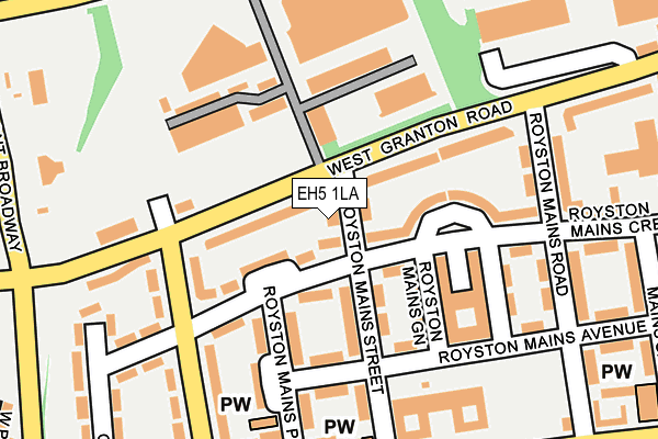 EH5 1LA map - OS OpenMap – Local (Ordnance Survey) EH5 1LA map - OS OpenMap – Local (Ordnance Survey)