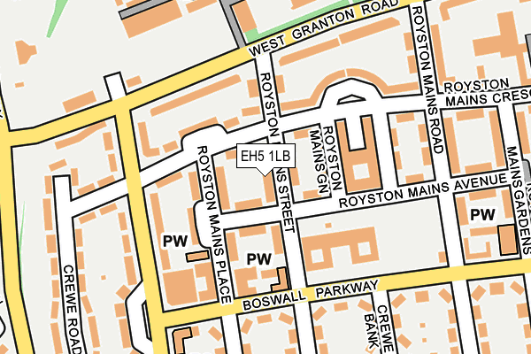 EH5 1LB map - OS OpenMap – Local (Ordnance Survey) EH5 1LB map - OS OpenMap – Local (Ordnance Survey)
