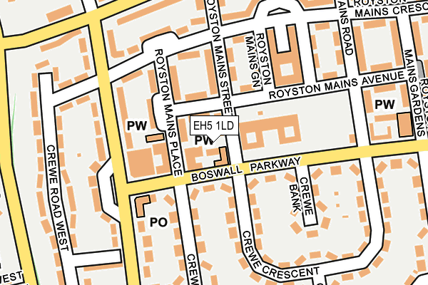 EH5 1LD map - OS OpenMap – Local (Ordnance Survey) EH5 1LD map - OS OpenMap – Local (Ordnance Survey)
