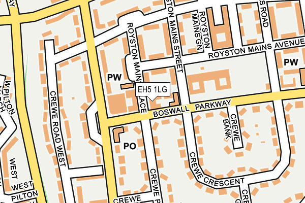 EH5 1LG map - OS OpenMap – Local (Ordnance Survey) EH5 1LG map - OS OpenMap – Local (Ordnance Survey)
