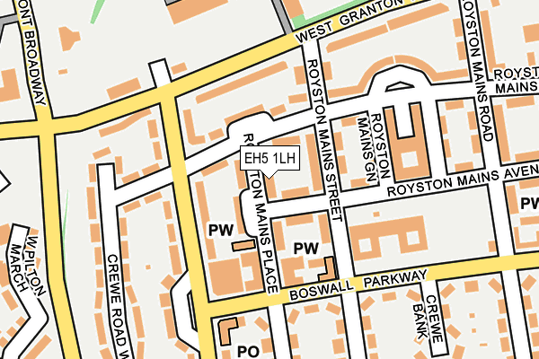 EH5 1LH map - OS OpenMap – Local (Ordnance Survey) EH5 1LH map - OS OpenMap – Local (Ordnance Survey)