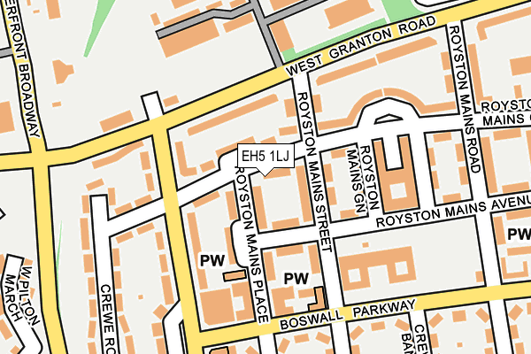EH5 1LJ map - OS OpenMap – Local (Ordnance Survey) EH5 1LJ map - OS OpenMap – Local (Ordnance Survey)