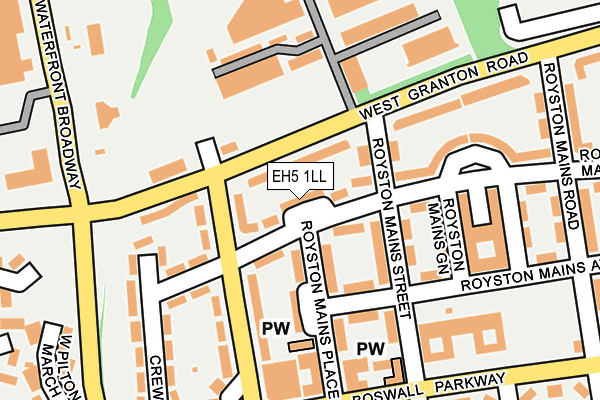 EH5 1LL map - OS OpenMap – Local (Ordnance Survey) EH5 1LL map - OS OpenMap – Local (Ordnance Survey)