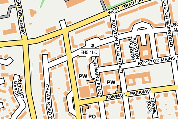 EH5 1LQ map - OS OpenMap – Local (Ordnance Survey) EH5 1LQ map - OS OpenMap – Local (Ordnance Survey)