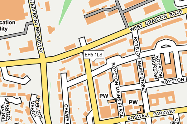 EH5 1LS map - OS OpenMap – Local (Ordnance Survey) EH5 1LS map - OS OpenMap – Local (Ordnance Survey)