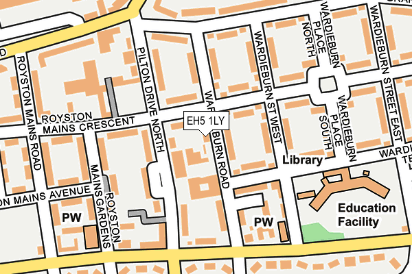 EH5 1LY map - OS OpenMap – Local (Ordnance Survey) EH5 1LY map - OS OpenMap – Local (Ordnance Survey)