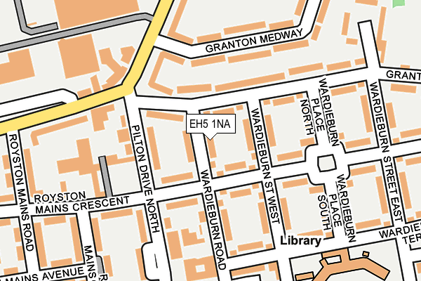 EH5 1NA map - OS OpenMap – Local (Ordnance Survey) EH5 1NA map - OS OpenMap – Local (Ordnance Survey)