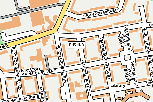 EH5 1NB map - OS OpenMap – Local (Ordnance Survey) EH5 1NB map - OS OpenMap – Local (Ordnance Survey)