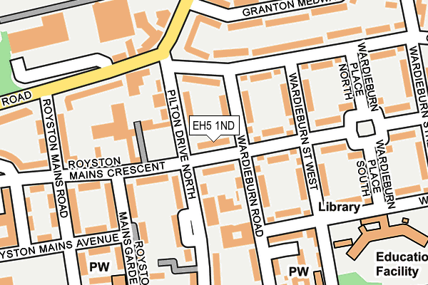 EH5 1ND map - OS OpenMap – Local (Ordnance Survey) EH5 1ND map - OS OpenMap – Local (Ordnance Survey)