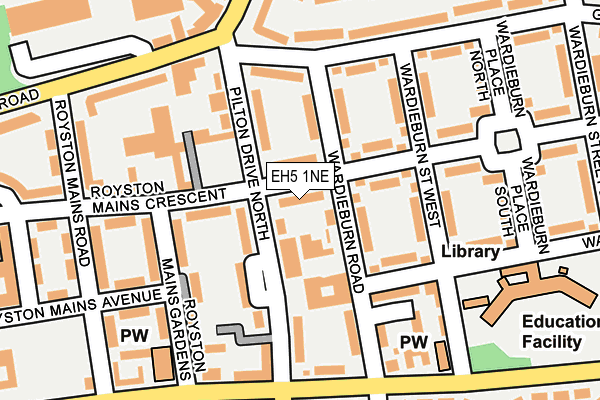 EH5 1NE map - OS OpenMap – Local (Ordnance Survey) EH5 1NE map - OS OpenMap – Local (Ordnance Survey)