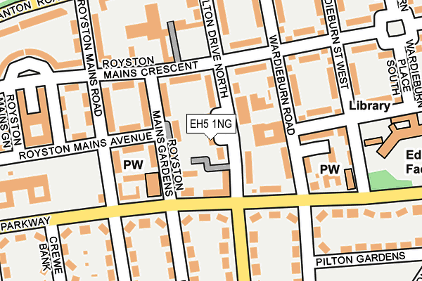 EH5 1NG map - OS OpenMap – Local (Ordnance Survey) EH5 1NG map - OS OpenMap – Local (Ordnance Survey)