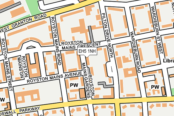 EH5 1NH map - OS OpenMap – Local (Ordnance Survey) EH5 1NH map - OS OpenMap – Local (Ordnance Survey)