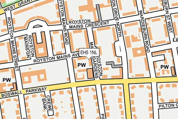 EH5 1NL map - OS OpenMap – Local (Ordnance Survey) EH5 1NL map - OS OpenMap – Local (Ordnance Survey)