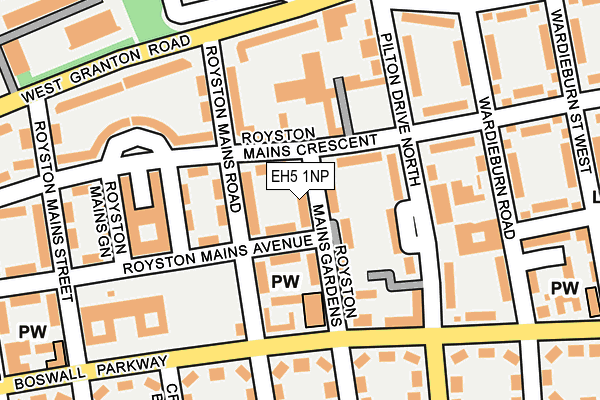 EH5 1NP map - OS OpenMap – Local (Ordnance Survey) EH5 1NP map - OS OpenMap – Local (Ordnance Survey)