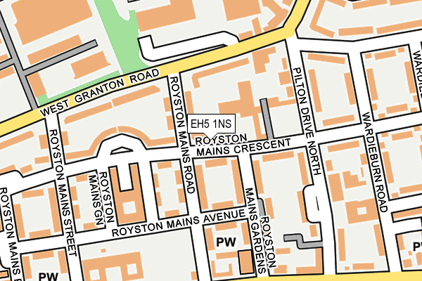 EH5 1NS map - OS OpenMap – Local (Ordnance Survey) EH5 1NS map - OS OpenMap – Local (Ordnance Survey)