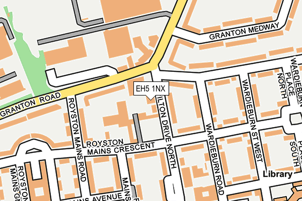 EH5 1NX map - OS OpenMap – Local (Ordnance Survey) EH5 1NX map - OS OpenMap – Local (Ordnance Survey)