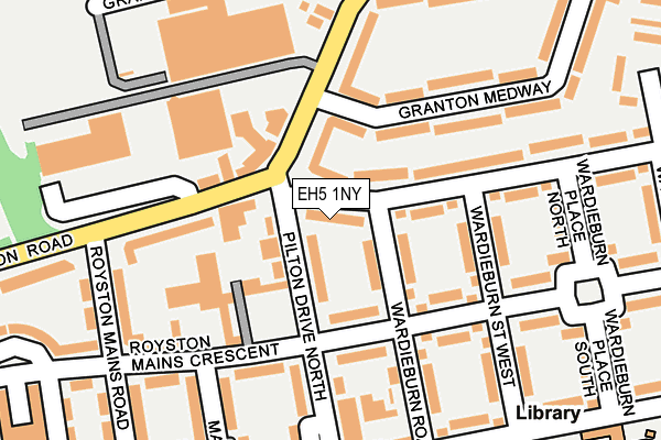EH5 1NY map - OS OpenMap – Local (Ordnance Survey) EH5 1NY map - OS OpenMap – Local (Ordnance Survey)