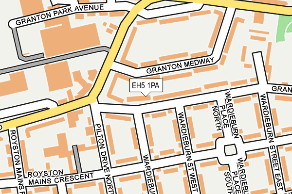 EH5 1PA map - OS OpenMap – Local (Ordnance Survey) EH5 1PA map - OS OpenMap – Local (Ordnance Survey)