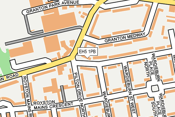 EH5 1PB map - OS OpenMap – Local (Ordnance Survey) EH5 1PB map - OS OpenMap – Local (Ordnance Survey)