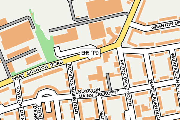 EH5 1PD map - OS OpenMap – Local (Ordnance Survey) EH5 1PD map - OS OpenMap – Local (Ordnance Survey)