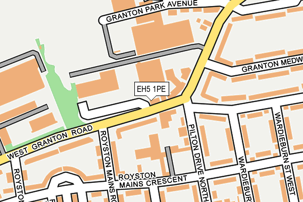EH5 1PE map - OS OpenMap – Local (Ordnance Survey) EH5 1PE map - OS OpenMap – Local (Ordnance Survey)