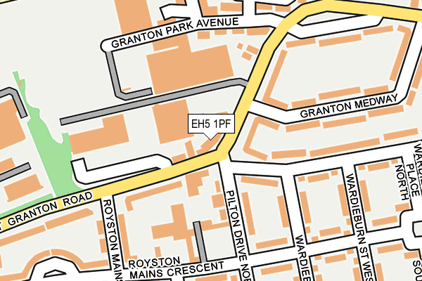 EH5 1PF map - OS OpenMap – Local (Ordnance Survey) EH5 1PF map - OS OpenMap – Local (Ordnance Survey)