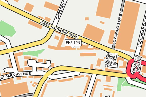 EH5 1PN map - OS OpenMap – Local (Ordnance Survey) EH5 1PN map - OS OpenMap – Local (Ordnance Survey)