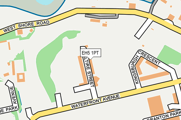 EH5 1PT map - OS OpenMap – Local (Ordnance Survey) EH5 1PT map - OS OpenMap – Local (Ordnance Survey)