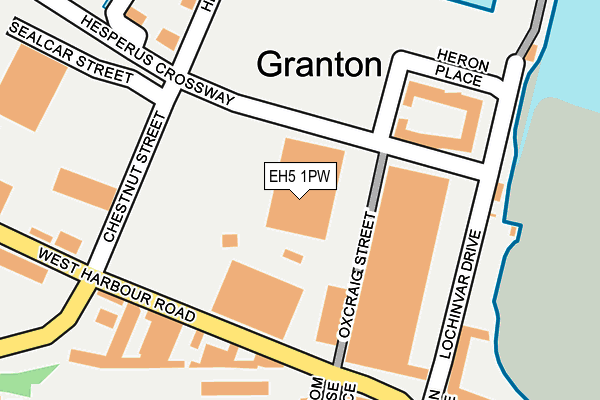 EH5 1PW map - OS OpenMap – Local (Ordnance Survey) EH5 1PW map - OS OpenMap – Local (Ordnance Survey)