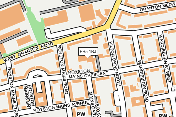 EH5 1RJ map - OS OpenMap – Local (Ordnance Survey) EH5 1RJ map - OS OpenMap – Local (Ordnance Survey)