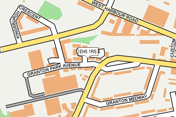 EH5 1RS map - OS OpenMap – Local (Ordnance Survey) EH5 1RS map - OS OpenMap – Local (Ordnance Survey)