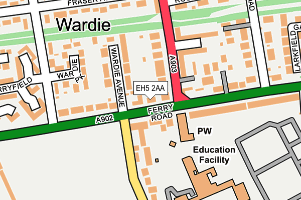 EH5 2AA map - OS OpenMap – Local (Ordnance Survey) EH5 2AA map - OS OpenMap – Local (Ordnance Survey)