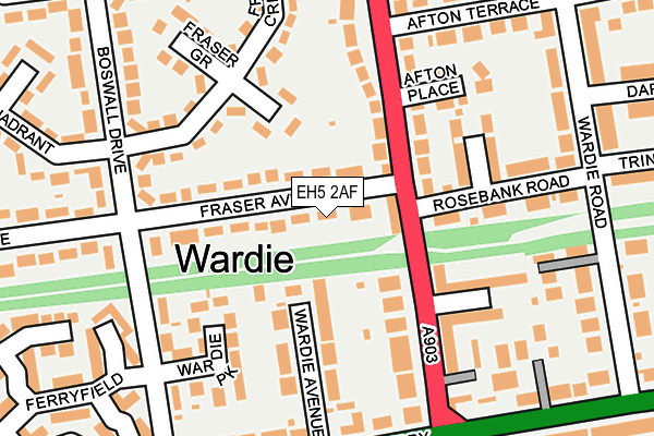 EH5 2AF map - OS OpenMap – Local (Ordnance Survey) EH5 2AF map - OS OpenMap – Local (Ordnance Survey)