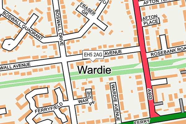 EH5 2AG map - OS OpenMap – Local (Ordnance Survey) EH5 2AG map - OS OpenMap – Local (Ordnance Survey)