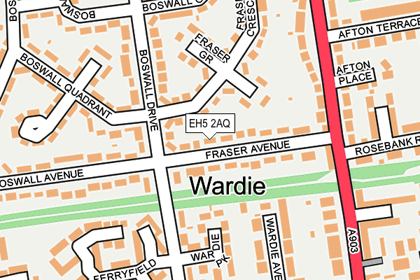 EH5 2AQ map - OS OpenMap – Local (Ordnance Survey) EH5 2AQ map - OS OpenMap – Local (Ordnance Survey)