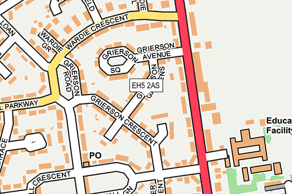 EH5 2AS map - OS OpenMap – Local (Ordnance Survey) EH5 2AS map - OS OpenMap – Local (Ordnance Survey)