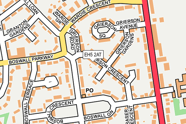 EH5 2AT map - OS OpenMap – Local (Ordnance Survey) EH5 2AT map - OS OpenMap – Local (Ordnance Survey)