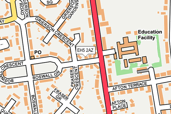 EH5 2AZ map - OS OpenMap – Local (Ordnance Survey) EH5 2AZ map - OS OpenMap – Local (Ordnance Survey)