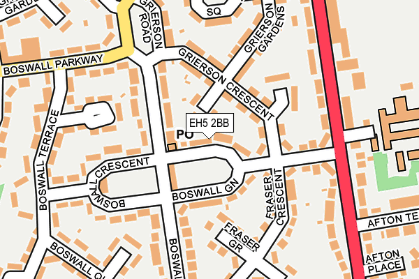 EH5 2BB map - OS OpenMap – Local (Ordnance Survey) EH5 2BB map - OS OpenMap – Local (Ordnance Survey)