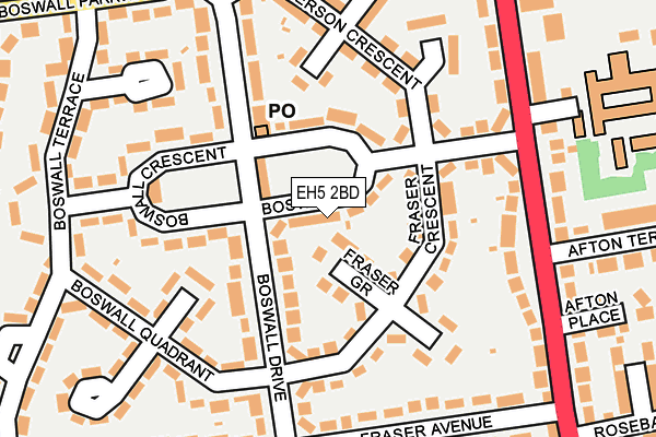 EH5 2BD map - OS OpenMap – Local (Ordnance Survey) EH5 2BD map - OS OpenMap – Local (Ordnance Survey)