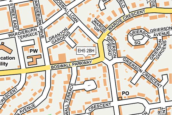 EH5 2BH map - OS OpenMap – Local (Ordnance Survey) EH5 2BH map - OS OpenMap – Local (Ordnance Survey)