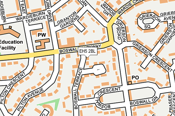 EH5 2BL map - OS OpenMap – Local (Ordnance Survey) EH5 2BL map - OS OpenMap – Local (Ordnance Survey)