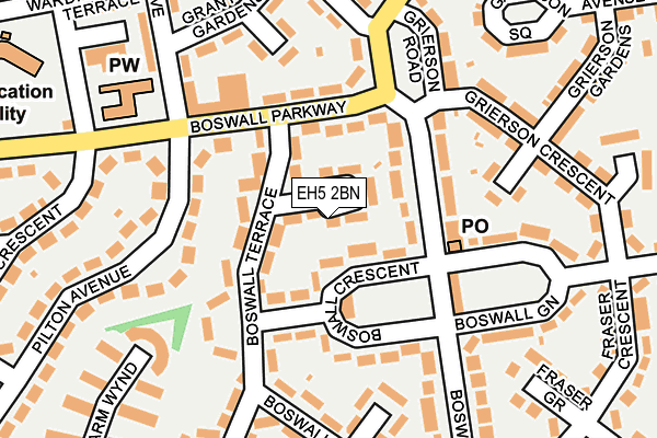 EH5 2BN map - OS OpenMap – Local (Ordnance Survey) EH5 2BN map - OS OpenMap – Local (Ordnance Survey)