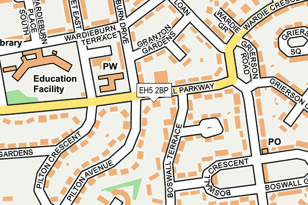 EH5 2BP map - OS OpenMap – Local (Ordnance Survey) EH5 2BP map - OS OpenMap – Local (Ordnance Survey)